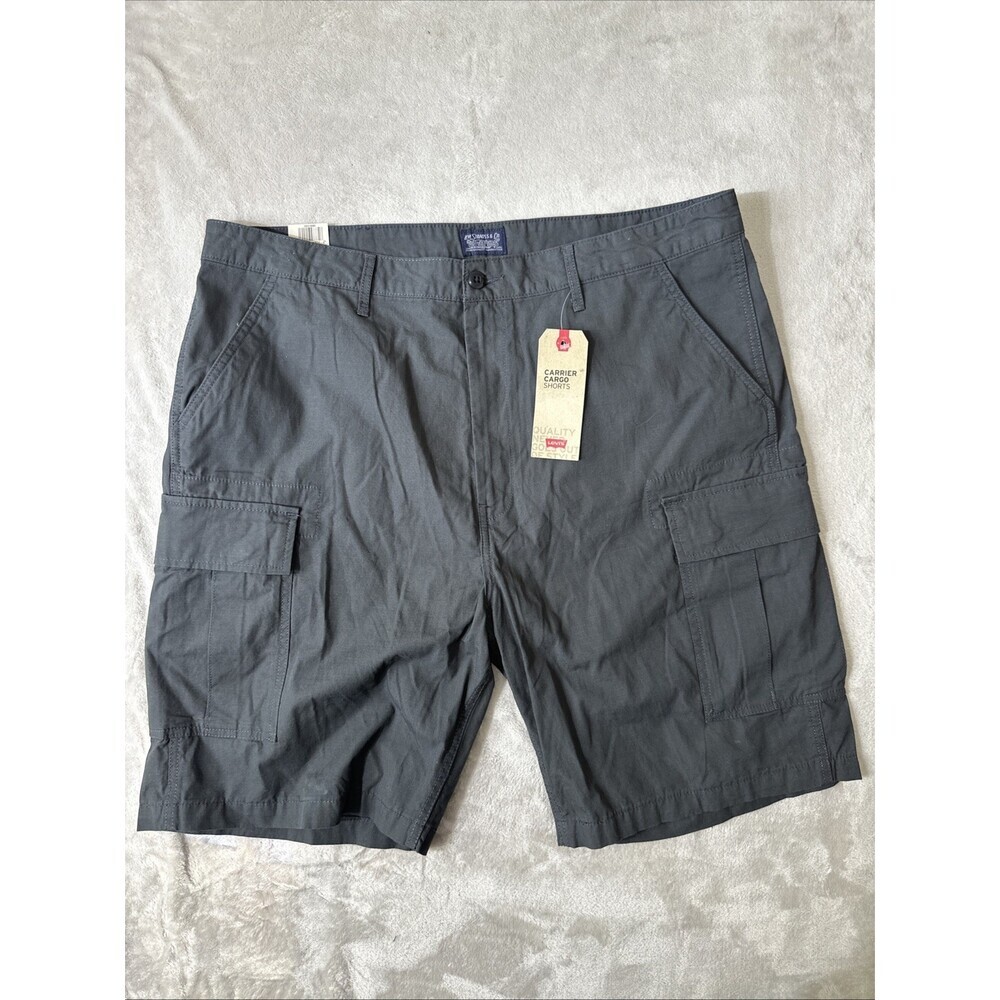 Levi’s Carrier Cargo Shorts Mens 40 Gray Ripstop Utility Outdoor NWT